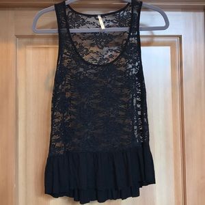 Trac floral see through tank top